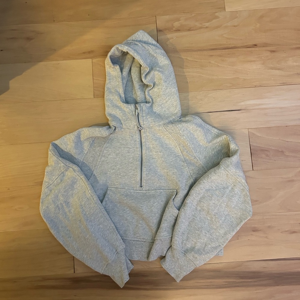 Cropped scuba hoodie